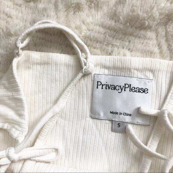 Privacy Please Arden Ivory Open Side Tie Bodysuit - Picture 6 of 7